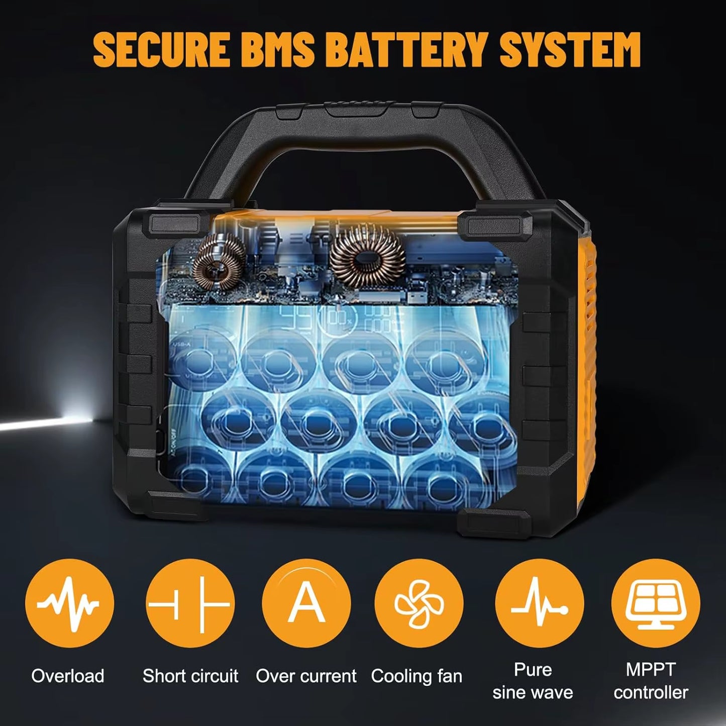 Solar Generator 300W Portable Power Station with 100W Foldable Solar Panel, 294Wh Lithium Battery, 120V/300W AC Outlet