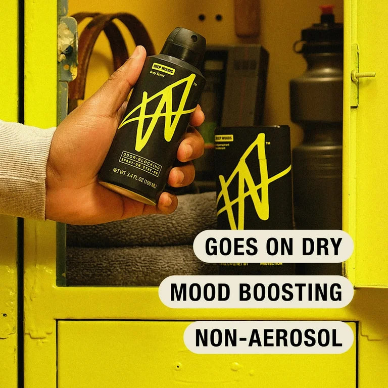 W By Jake Paul Body Spray - Blokování zápachu - Dlouhotrvající - Deep Woods - 3,4 fl oz