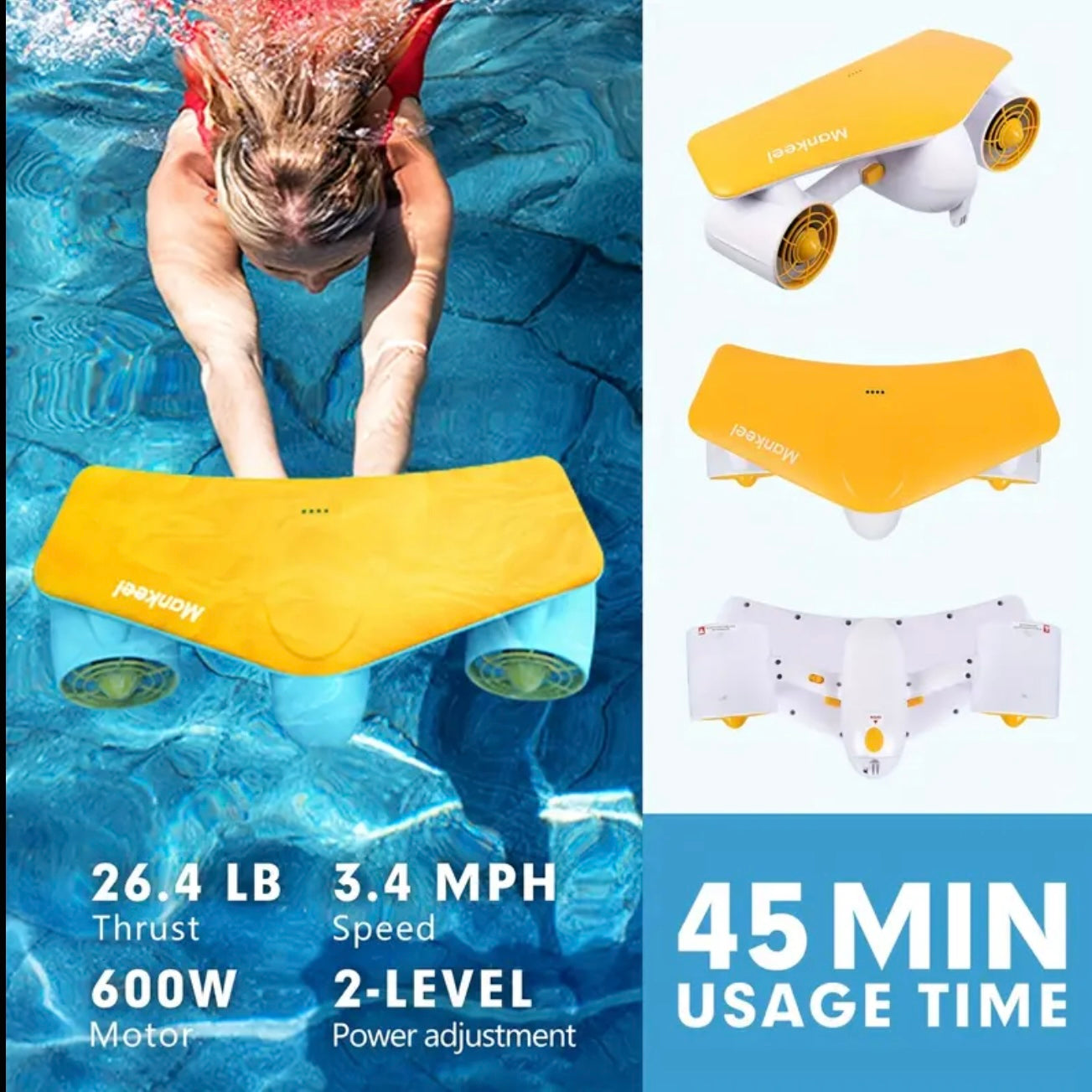 Electric underwater scooter