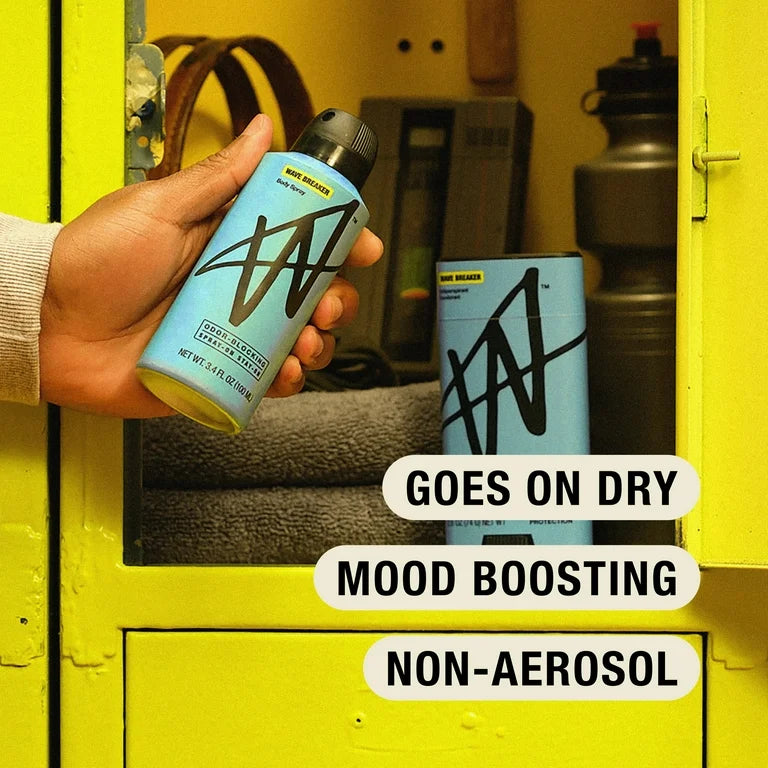 W By Jake Paul Body Spray – Blokování zápachu – Dlouhá výdrž – Wave Breaker – 3,4 fl oz