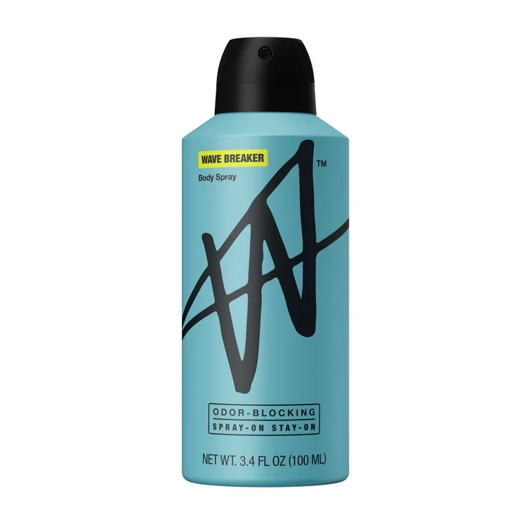 W By Jake Paul Body Spray – Blokování zápachu – Dlouhá výdrž – Wave Breaker – 3,4 fl oz